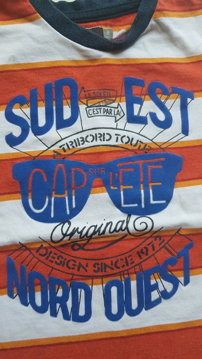 Lot de 2 tee shirts estivaux garçon 4ans catimini - photo numéro 6