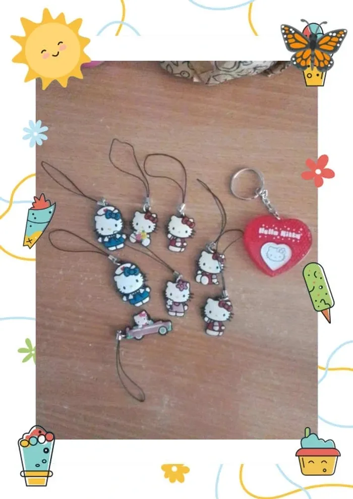 Lot de porte-clés hello kitty - photo numéro 3