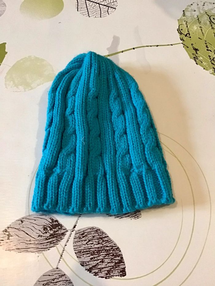 Bonnet turquoise 3/5 ans