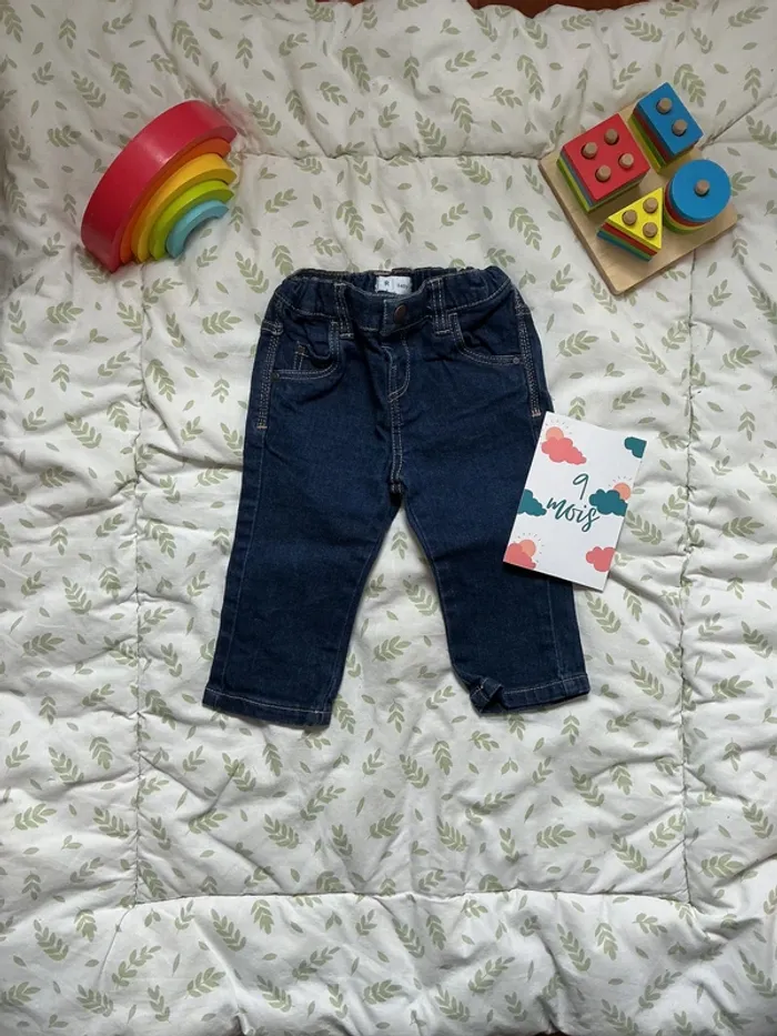 jean taille réglable bleu la redoute 9 mois