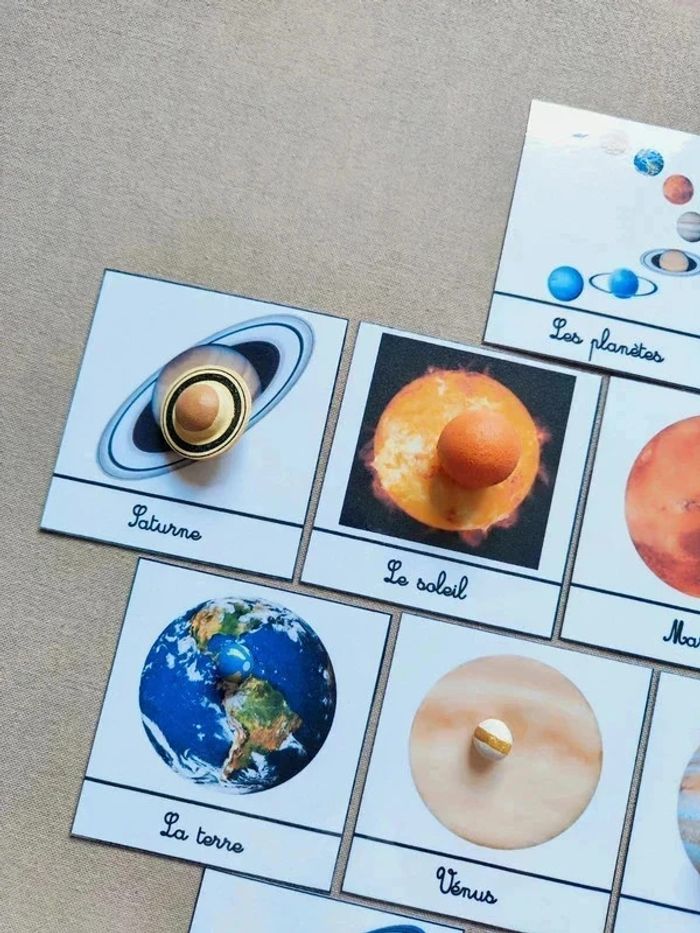 10 cartes de nomenclatures sur le système solaire avec planètes Montessori - photo numéro 2