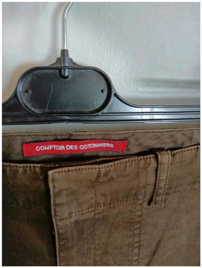 C32 pantalon kaki comptoir des cotonniers 38 - photo numéro 3