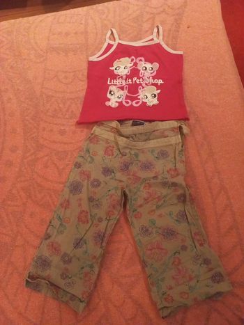 Ensemble LPS et Sergent Major, débardeur été pantalon fleuri