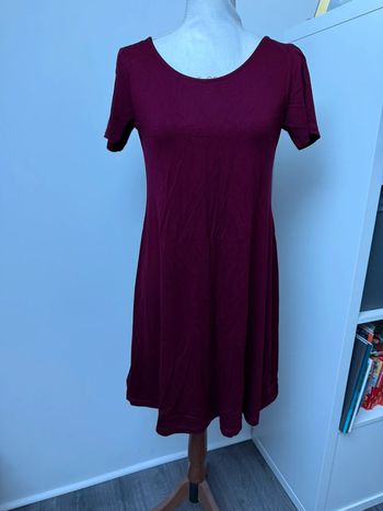 Robe d’été dos nu bordeaux Stradivarius M