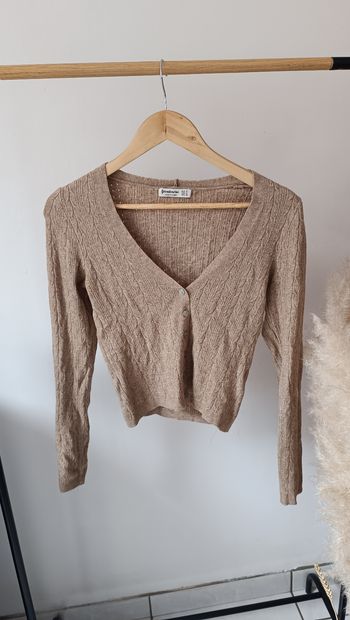Gilet en laine Stradivarius beige
