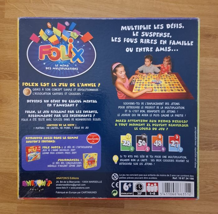 Jeu Folix le mémo des multiplications - photo numéro 5