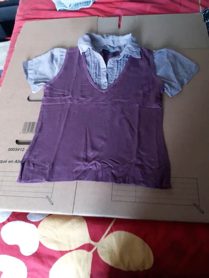 Joli pull manches courtes  taille 38/40