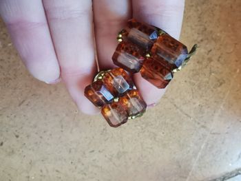 Clips d'oreilles marron vintage Germany