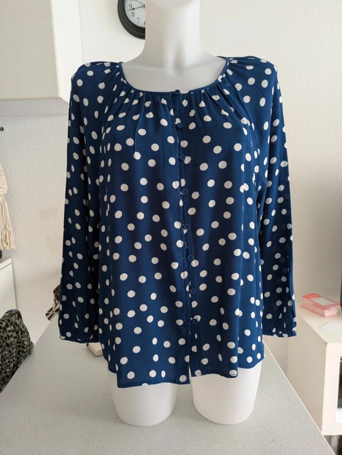 Chemise blouse bleu monoprix 40 - photo numéro 4