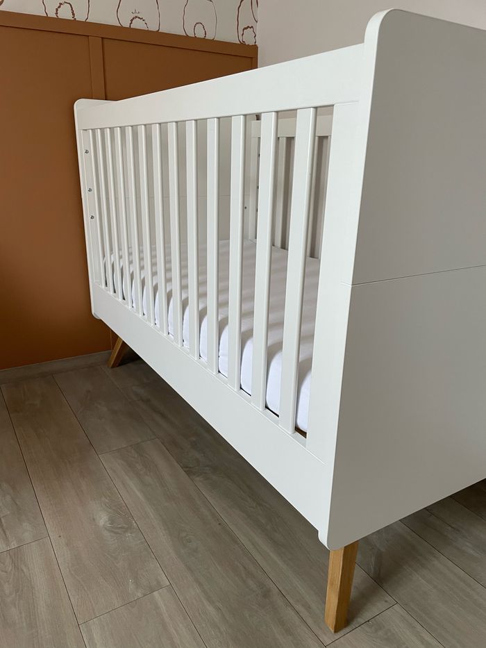 Lit évolutif Vox Vintage blanc /chêne 70x140 - photo numéro 4