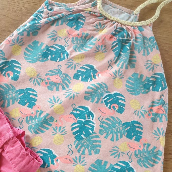 🩷 Ensemble haut a bretelles short jeans Tex/Kiabi #emyfleury_4ansfille - photo numéro 2