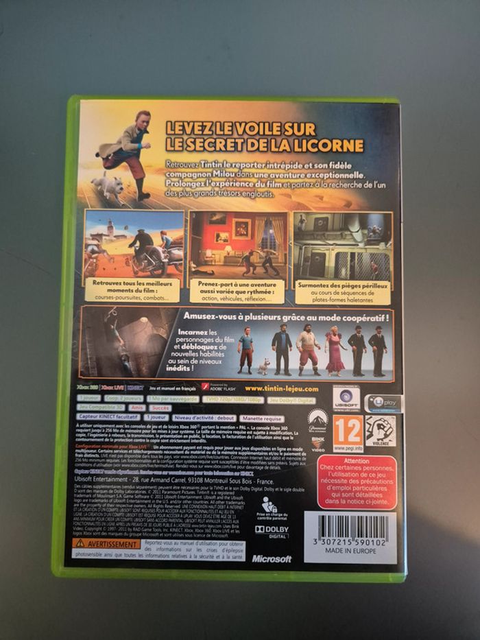 Les Aventures de Tintin Le Secret de la Licorne Xbox 360 - photo numéro 2