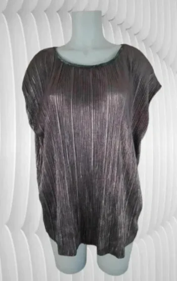 Haut Femme Plissé métallisé street one Neuf T42