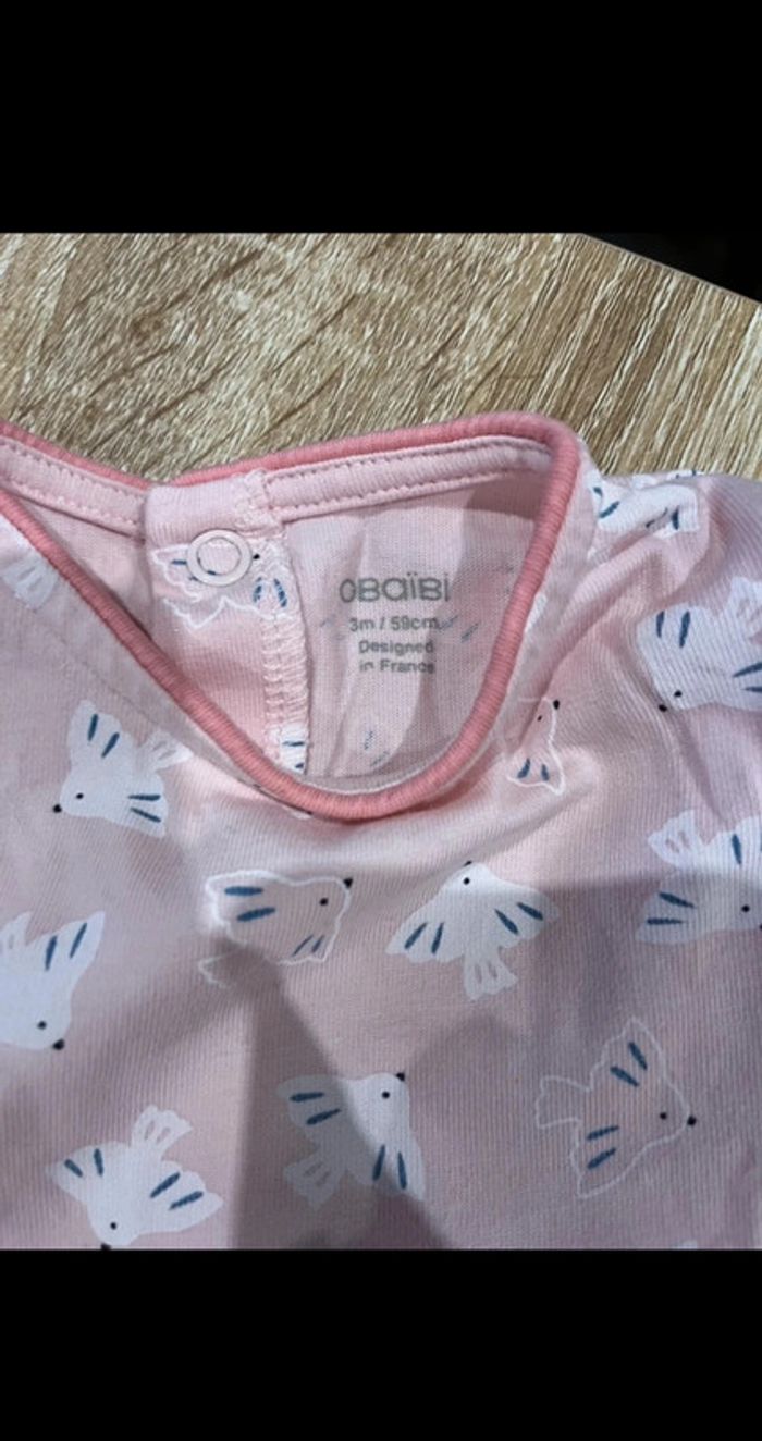 đ Pyjama petit poisson rose bĂ©bĂ© fille 3mois đ - photo numĂ©ro 2