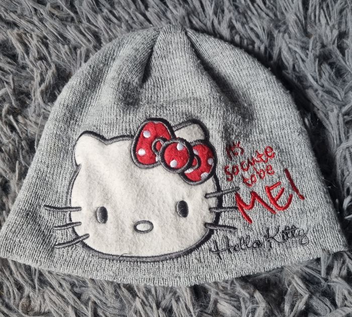 Bonnet gris hello kitty