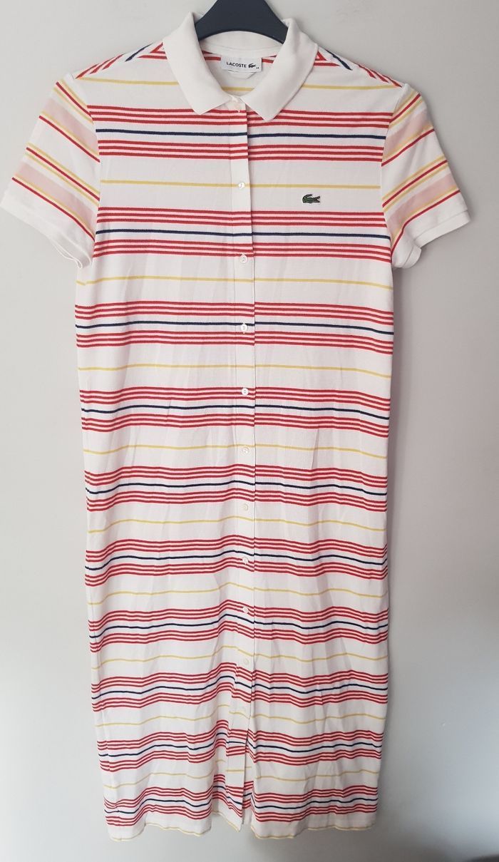 Magnifique robe longue à rayures taille 38 Lacoste - photo numéro 2