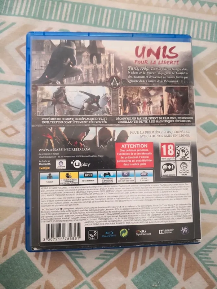 Jeu ps4 Assassin Screed Unity - photo numéro 2