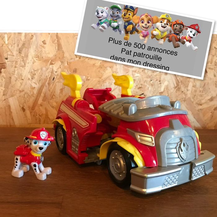 Idée Cadeau 🎁 Vehicule Transformable Super Charged Marcus Mighty Pups avec 1 personnage Marcus