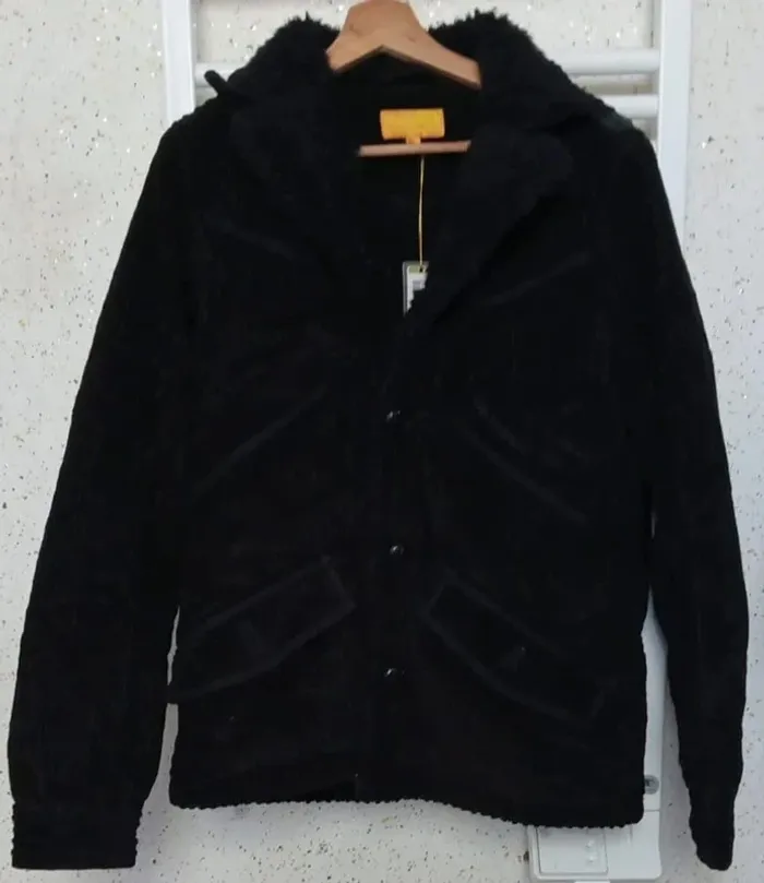 Veste épaisse en velours côtelée noir marron vert foncé Kana Beach Taille S - photo numéro 2