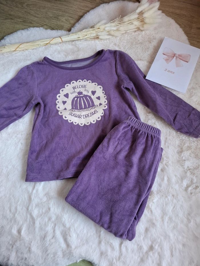 👧 2/3 ans pyjama hiver violet pièces Carrefour Carrefour