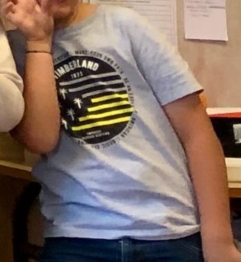 Teeshirt gris manches courtes Timberland - 10 ans