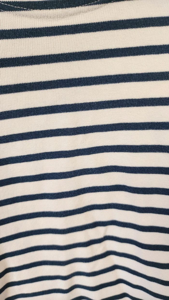 Jolie marinière en coton bleu et blanc - photo numéro 4