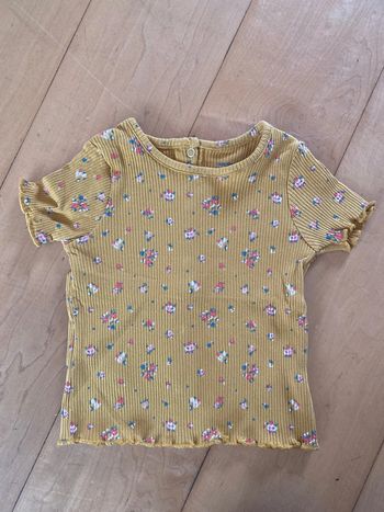 Tee-shirt fleuri - 9 mois - Vertbaudet