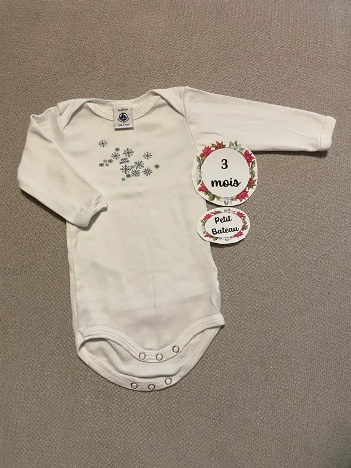 Body petit bateau 3 mois manches longues
