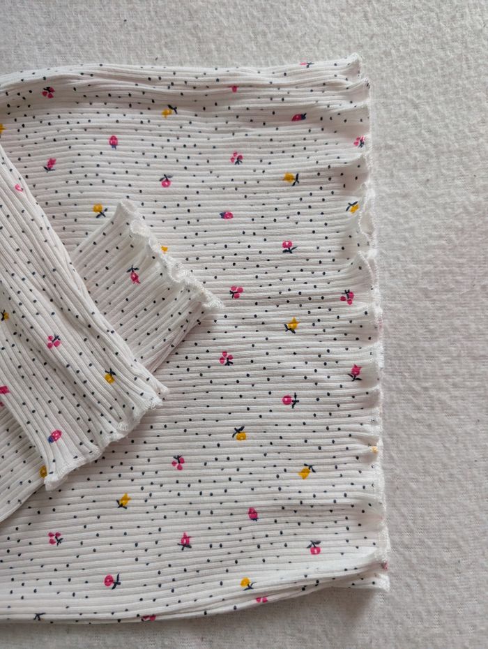 T-shirt ML blanc à fleurs - 2A - Du Pareil au Même - photo numéro 4