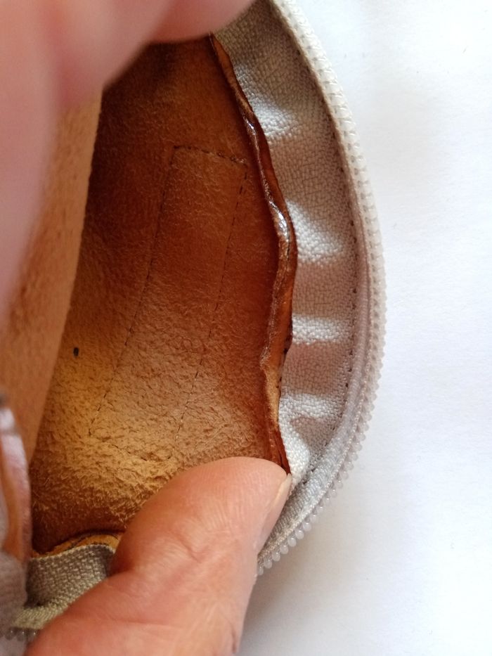 Petit sac chat cuir argent - photo numéro 4