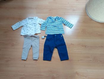 Lot de 2 magnifiques ensemble bébé garçon 68 cm Mon premier major