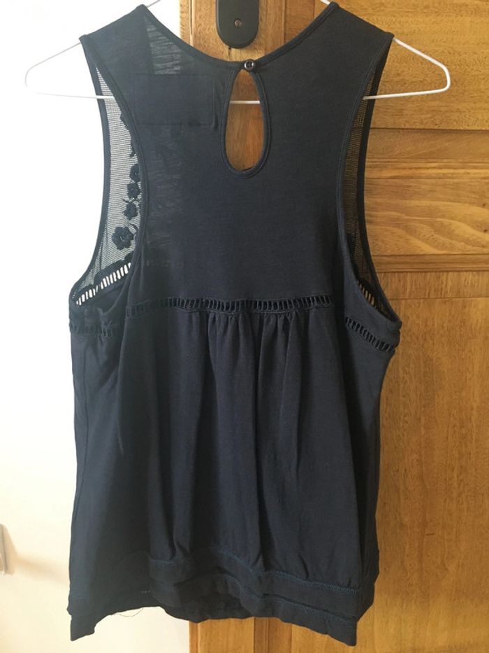 Débardeur noir dentelle broderie anglaise superdry - photo numéro 4