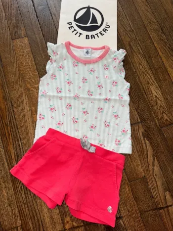 tshirt et short petit bateau 3 ans