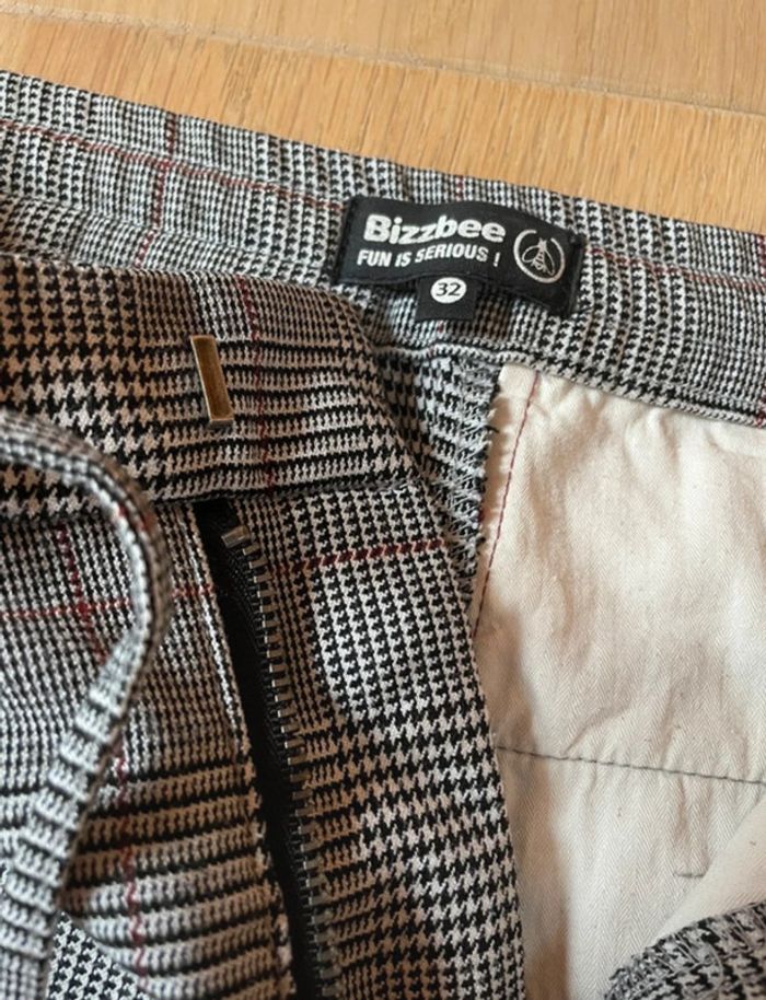 Pantalon chino carreaux - Bizzbee - 32 - photo numéro 3