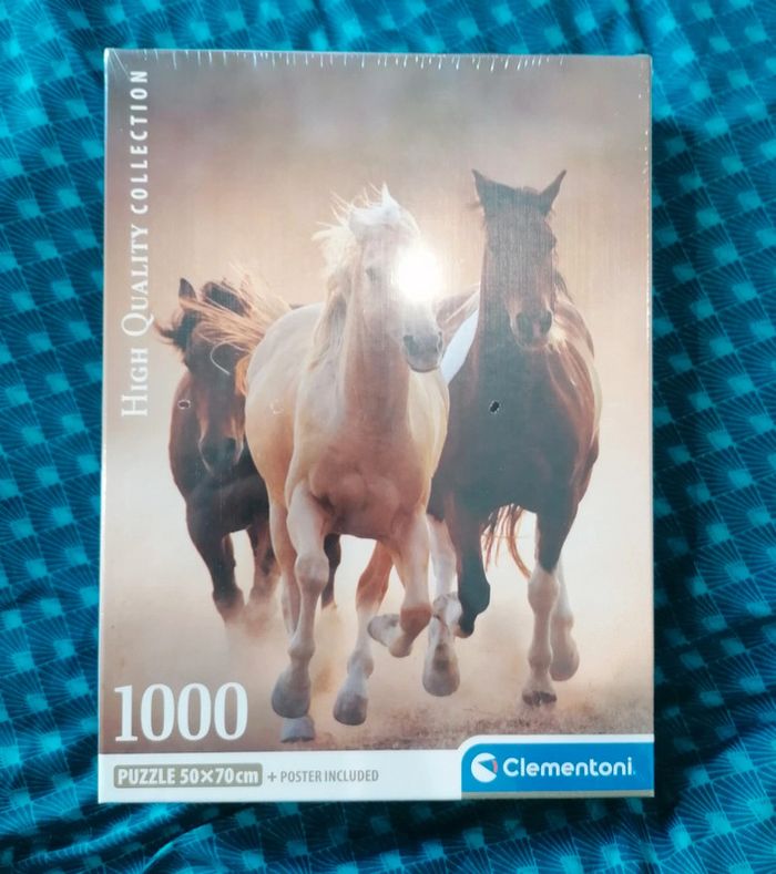 Puzzle chevaux 1000 pièces Clémentoni