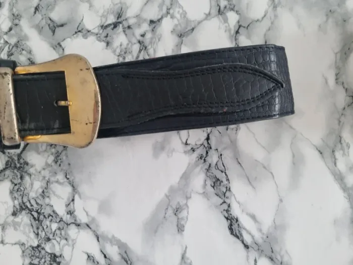 Ceinture noir vintage - photo numéro 7