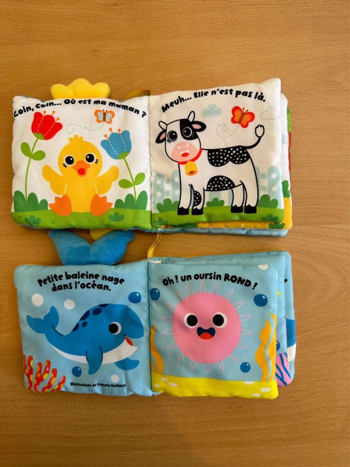 Lot de 2 livres tissu à mâchouiller - Dès la naissance - photo numéro 2