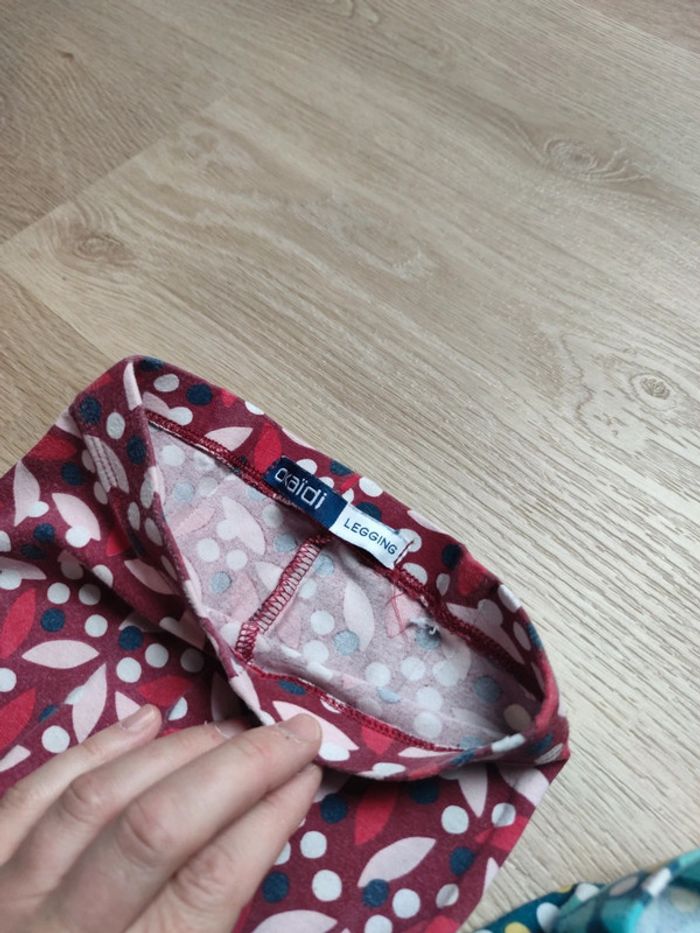 Lot de 2 leggings fille 2 ans - photo numéro 3