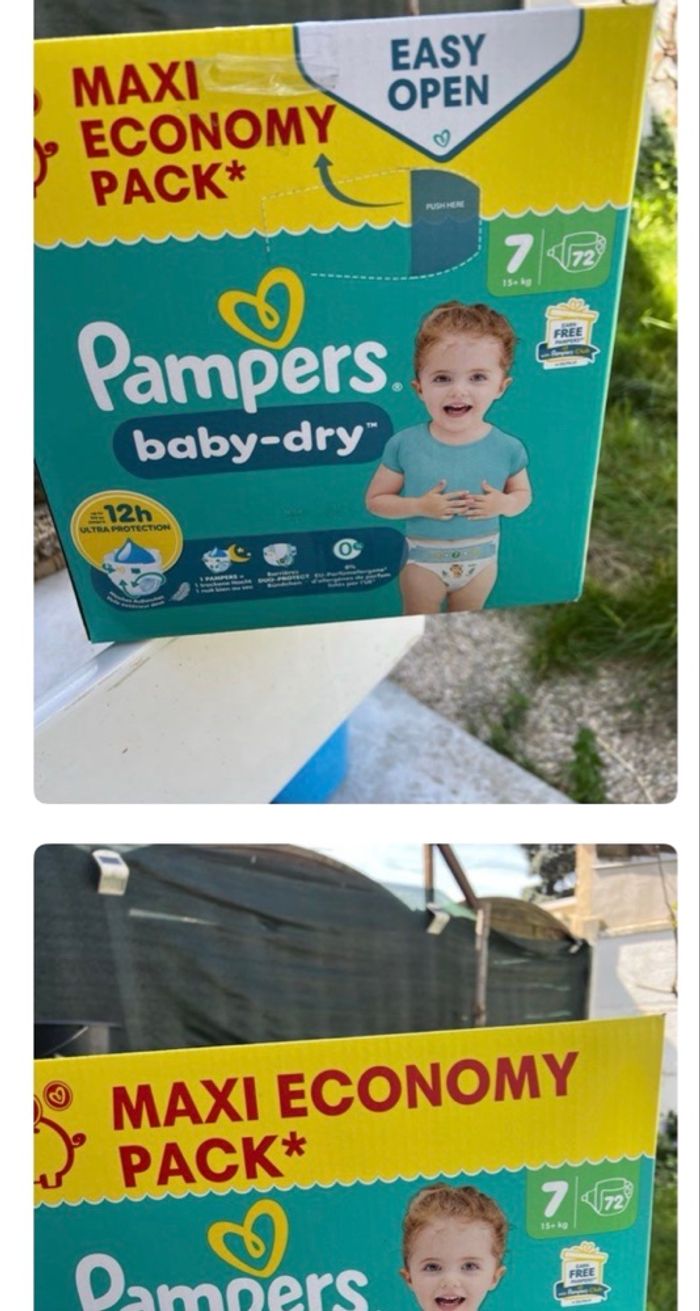 Couches Pampers taille 7