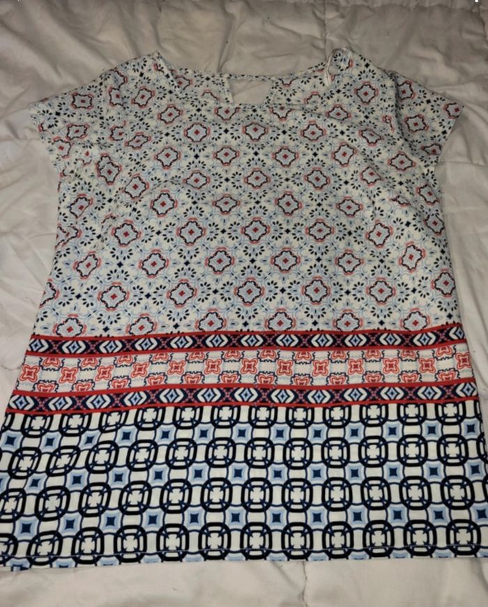 Tshirt fluide à motifs géométriques - T38 - photo numéro 1