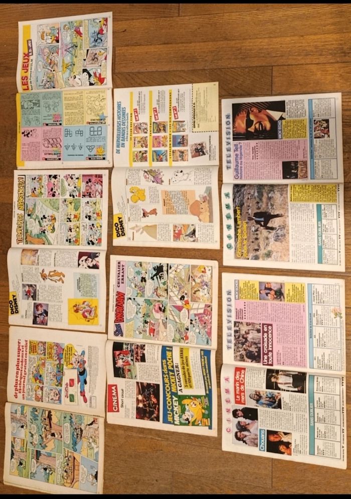 Lot de 7 anciens journaux de Mickey vintage - photo numéro 7