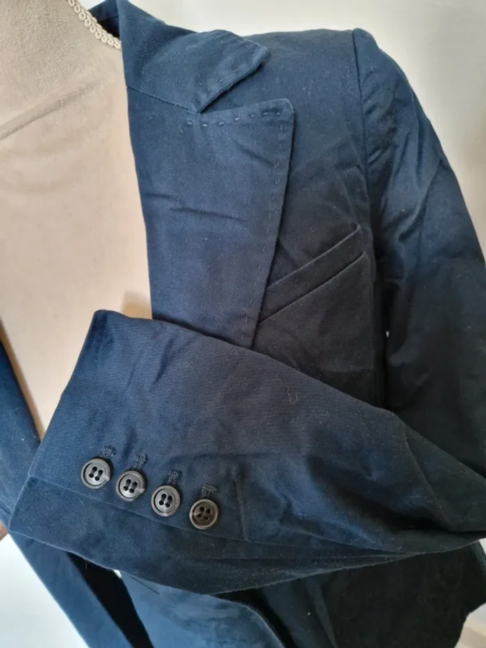 Veste blazer etam bleu taille 44 - photo numéro 2