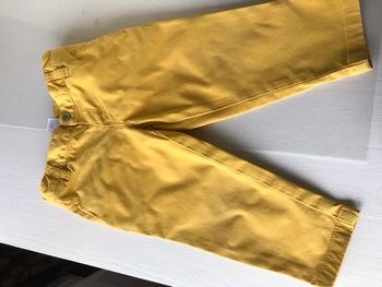 Pantalon toile jaune