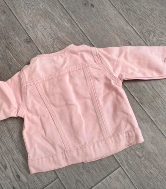 Veste en jean rose avec volants mes petits cailloux  12 mois - photo numéro 5