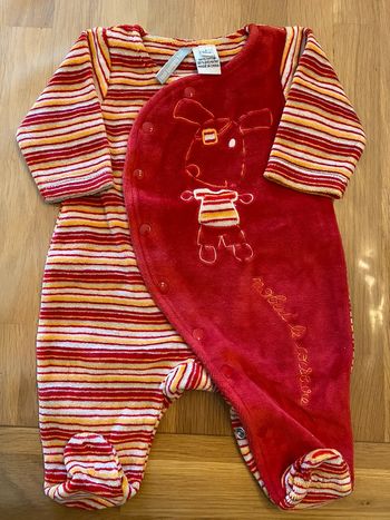 Pyjama velours ~ 1 mois