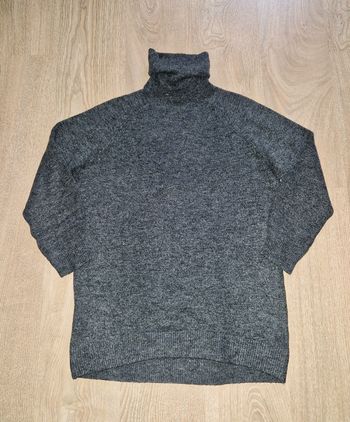 Pull gris col roule h&mXS neuf