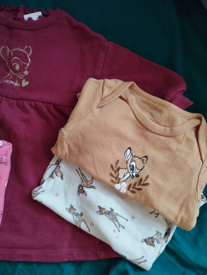 Lot vêtements Disney bambi 🦌 12 mois - photo numéro 3