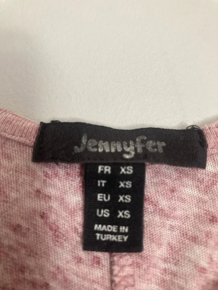 Top court fluide Jennyfer – Taille XS – Rose/violet clair – léger et légèrement transparent - photo numéro 3
