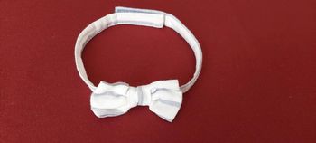 Joli serre-tête/bandeau avec noeud bébé Kiabi coton rayé bleu/blanc comme neuf