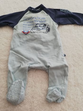 Pyjama garçon bleu 3 mois Disney cars